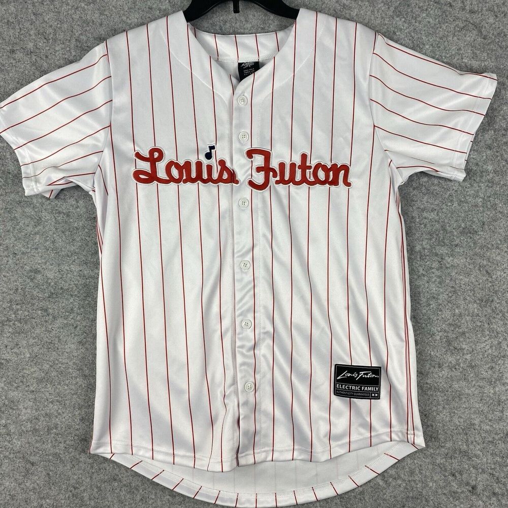 Electric Family Jersey‎ Mens Small White Louis Futon Short Sleeve Limited Rare